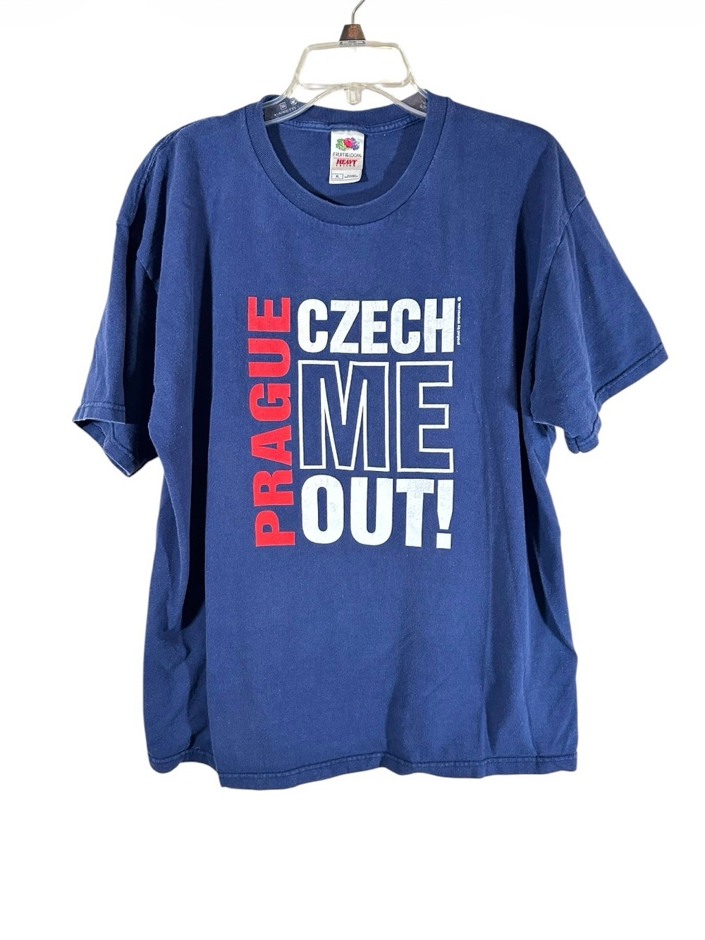 Vintage Prague Czech Me Out navy blue t shirt men’s XL
